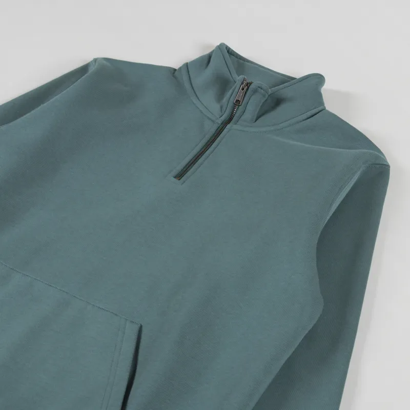 Carhartt WIP Chase Neck Zip Sweat Silver Pine Gold-2