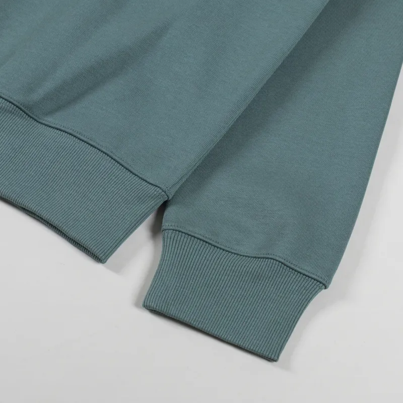 Carhartt WIP Chase Neck Zip Sweat Silver Pine Gold-7