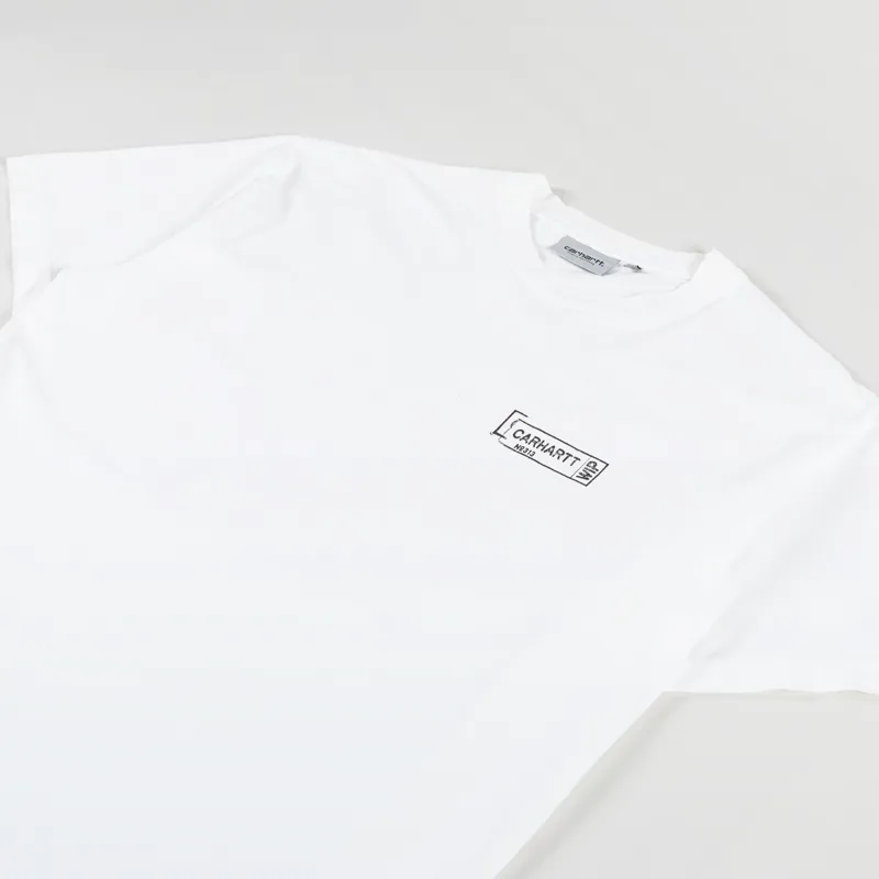 Carhartt WIP Stamp T Shirt White Black-3
