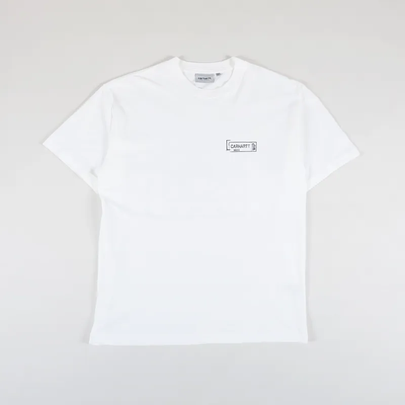 Carhartt WIP Stamp T Shirt White Black-1