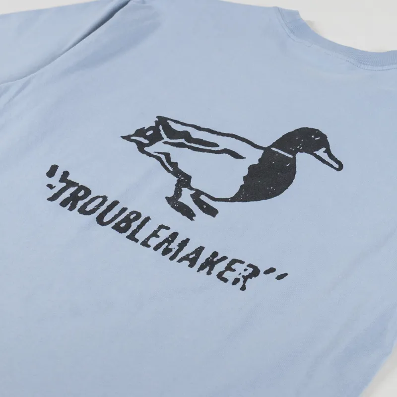 Carhartt WIP Stamp T Shirt Misty Sky Black-4