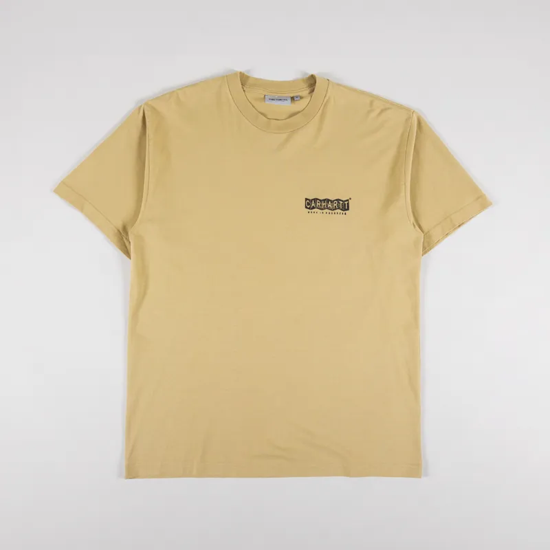 Carhartt WIP Stamp T Shirt Bourbon Black-1
