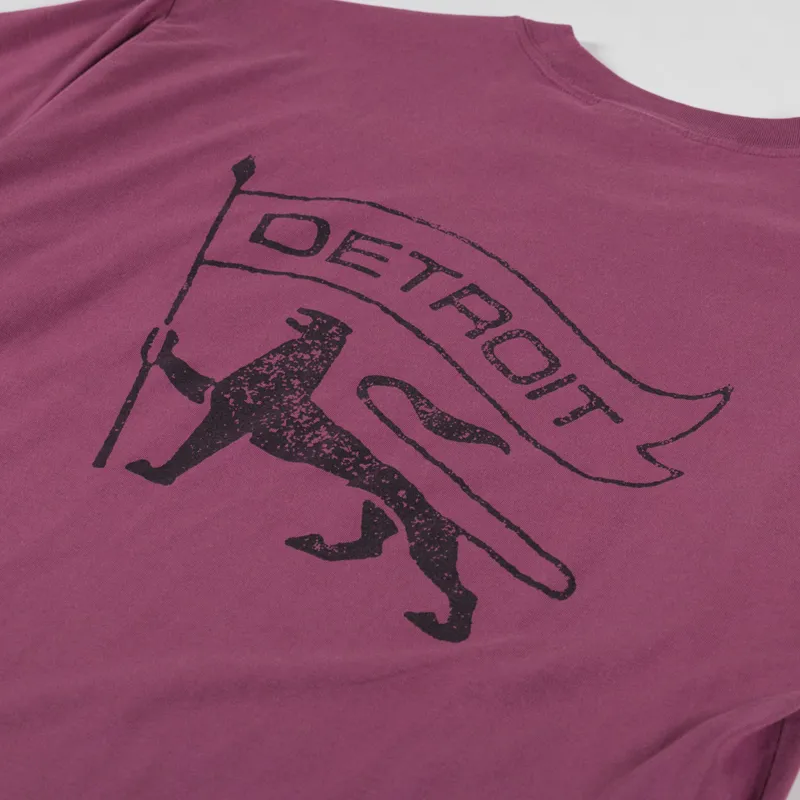 Carhartt WIP Stamp T Shirt Dusty Fuchsia Black-4