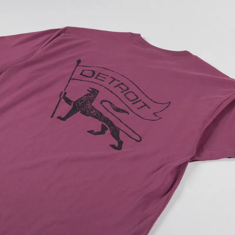 Carhartt WIP Stamp T Shirt Dusty Fuchsia Black-2
