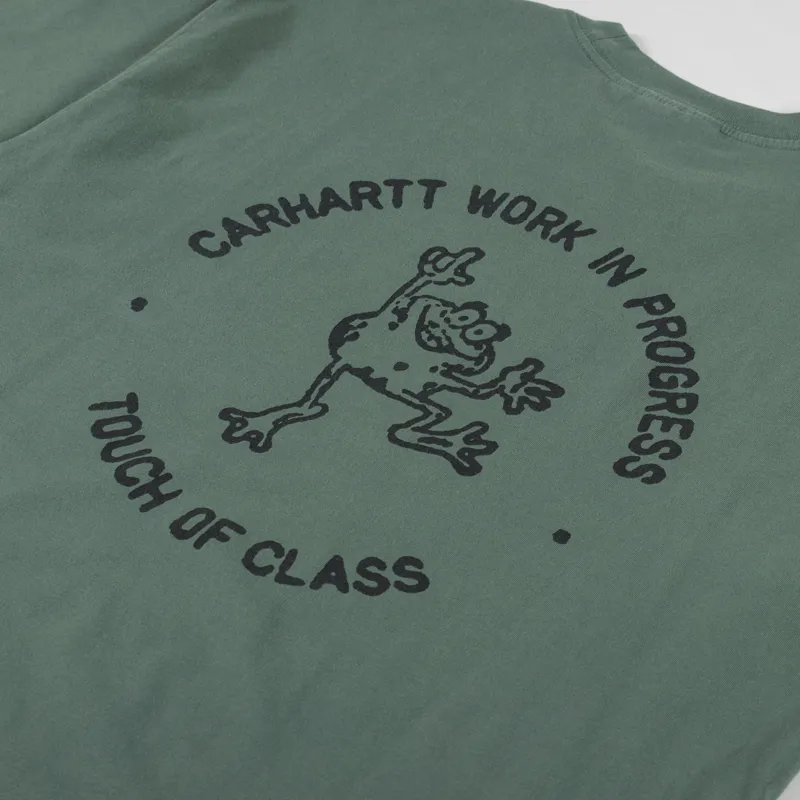Carhartt WIP Stamp T Shirt Duck Green Black-4