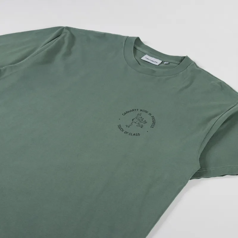 Carhartt WIP Stamp T Shirt Duck Green Black-3