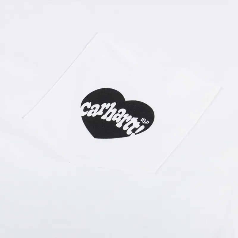 Carhartt WIP Amour Pocket T Shirt White Black-2
