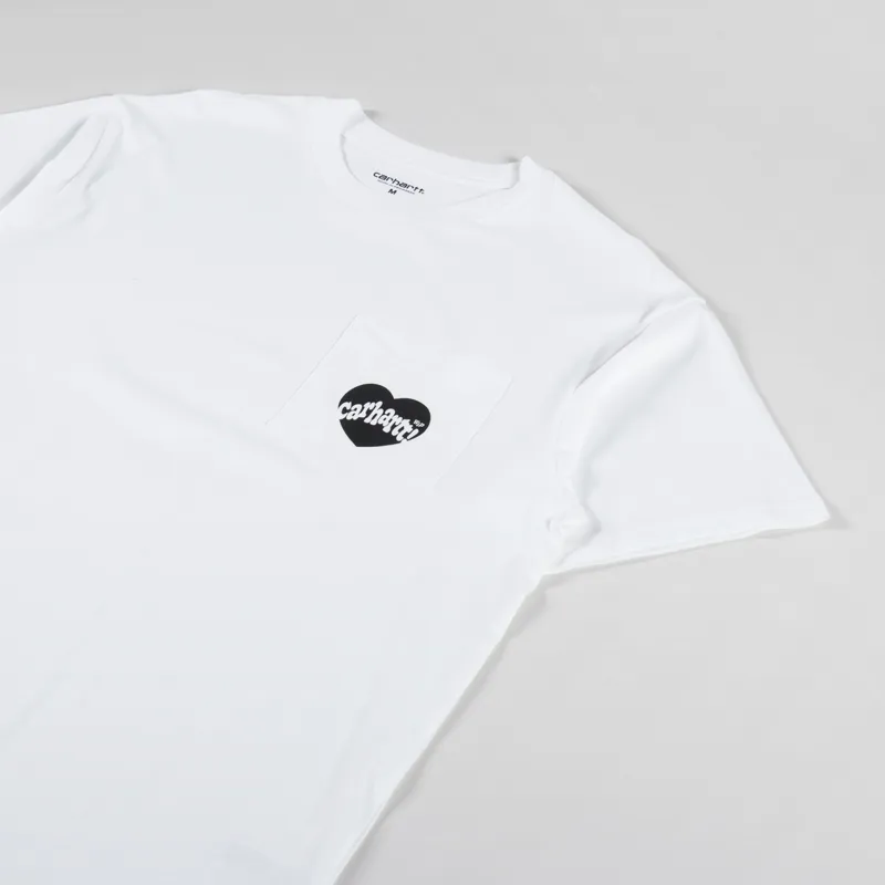 Carhartt WIP Amour Pocket T Shirt White Black-1