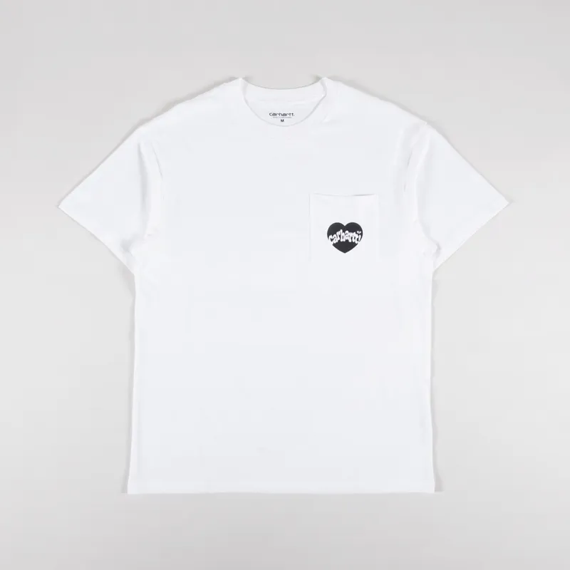 Carhartt WIP Amour Pocket T Shirt White Black