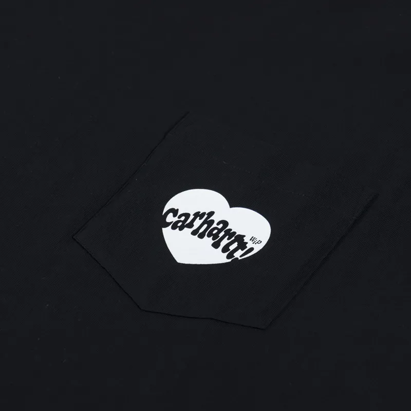 Carhartt WIP Amour Pocket T Shirt Black White-2