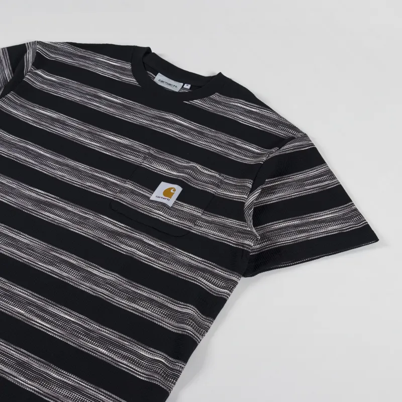 Carhartt WIP Dodson Pocket T Shirt Black Stripe-1