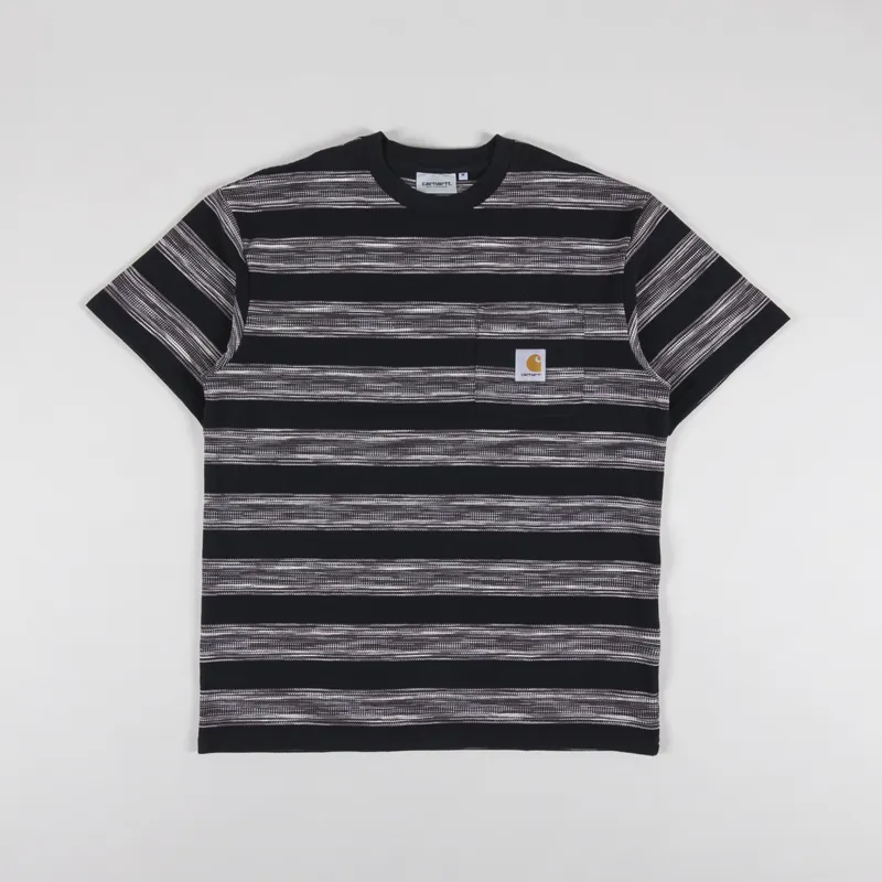 Carhartt WIP Dodson Pocket T Shirt Black Stripe