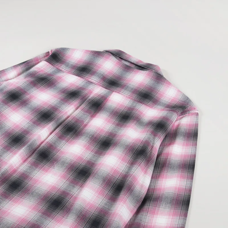 Carhartt WIP Long Sleeve Blanchard Shirt Charm Pink Check-3