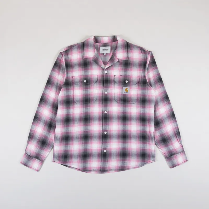 Carhartt WIP Long Sleeve Blanchard Shirt Charm Pink Check