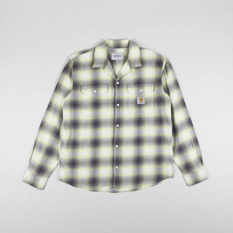 Carhartt WIP Long Sleeve Blanchard Shirt Arctic Lime Check