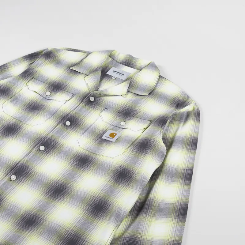 Carhartt WIP Long Sleeve Blanchard Shirt Arctic Lime Check-2