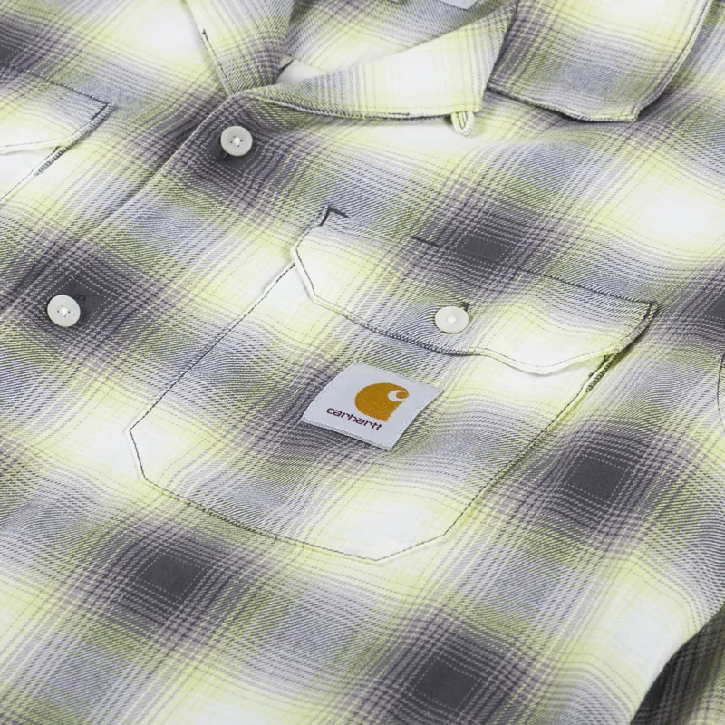 Carhartt WIP Long Sleeve Blanchard Shirt Arctic Lime Check-4