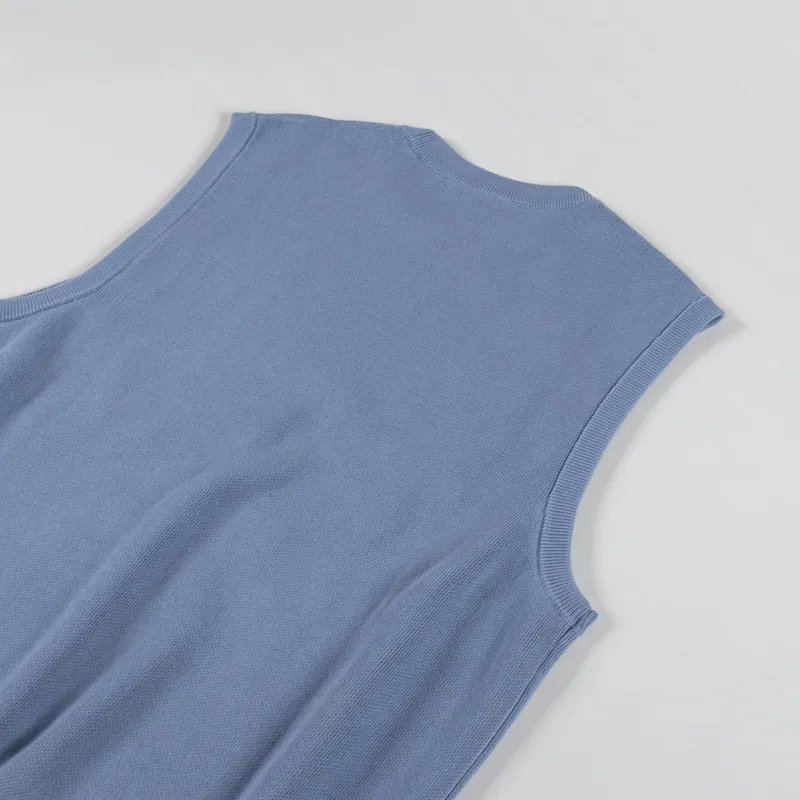 Carhartt WIP Script Vest Sweater Misty Sky White-3