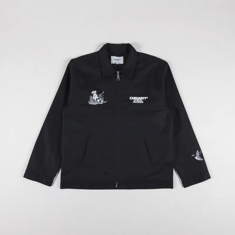 Carhartt WIP Mens Embroidered Ducks Twill Jacket Black