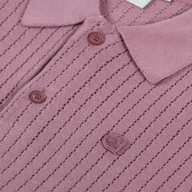 Carhartt WIP Womens Norlina Polo Dusty Fuchsia-6