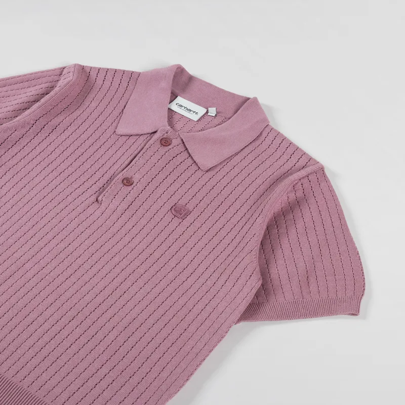Carhartt WIP Womens Norlina Polo Dusty Fuchsia-5