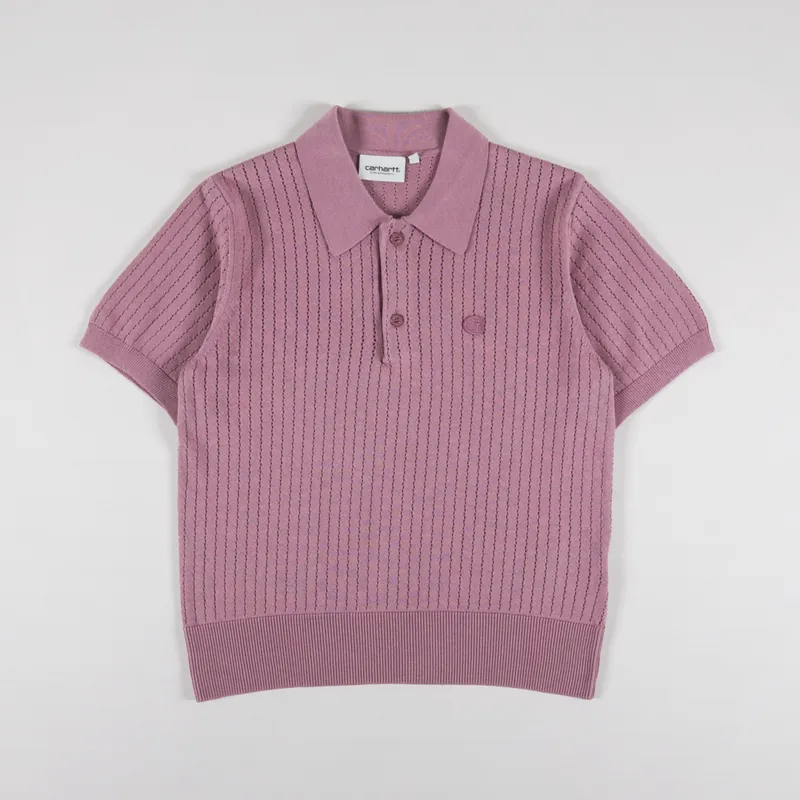 Carhartt WIP Womens Norlina Polo Dusty Fuchsia-4
