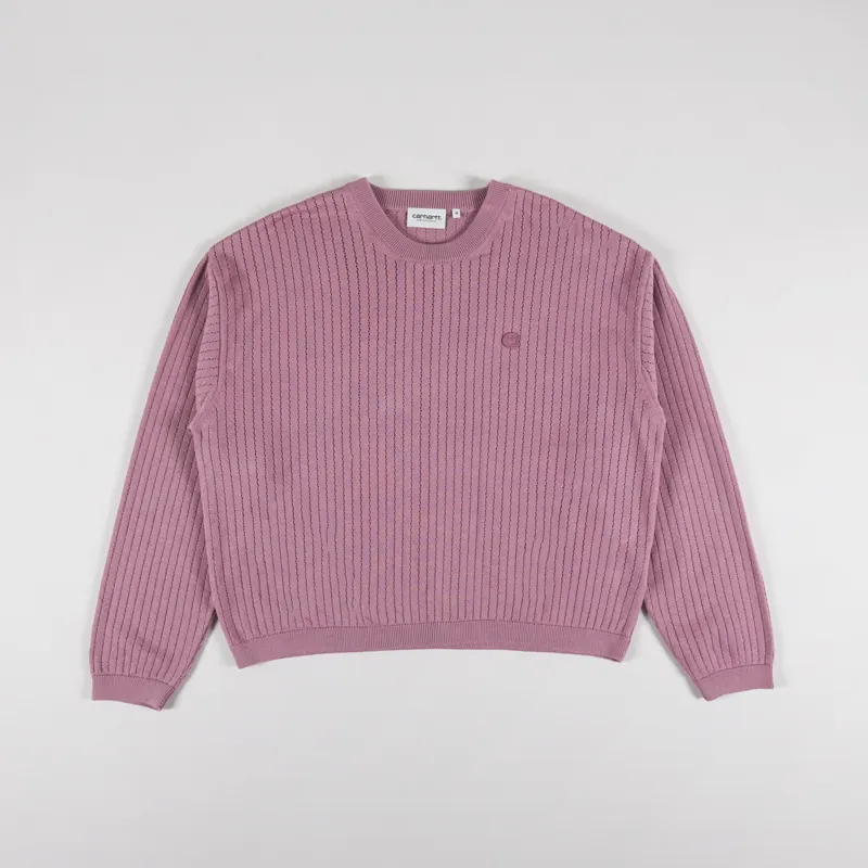 Carhartt WIP Womens Norlina Sweater Dusty Fuchsia-4