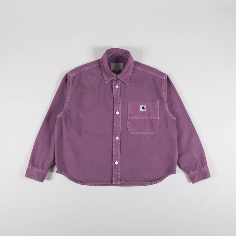 Carhartt WIP Womens Georgia Shirt Jac Dusty Fuchsia-4