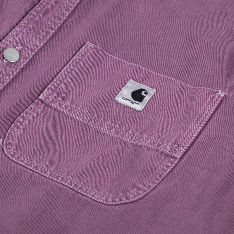 Carhartt WIP Womens Georgia Shirt Jac Dusty Fuchsia-8