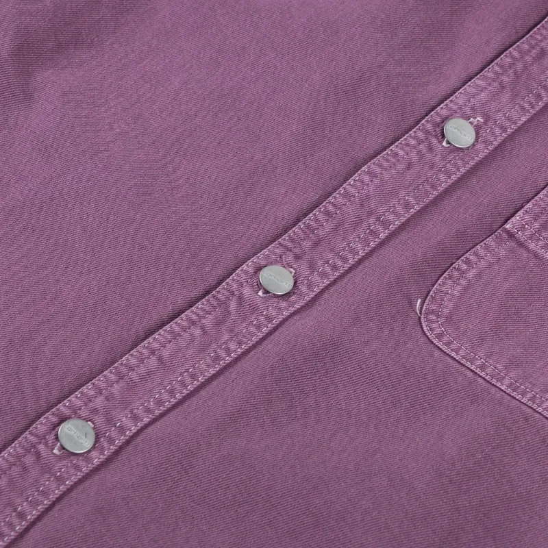 Carhartt WIP Womens Georgia Shirt Jac Dusty Fuchsia-9