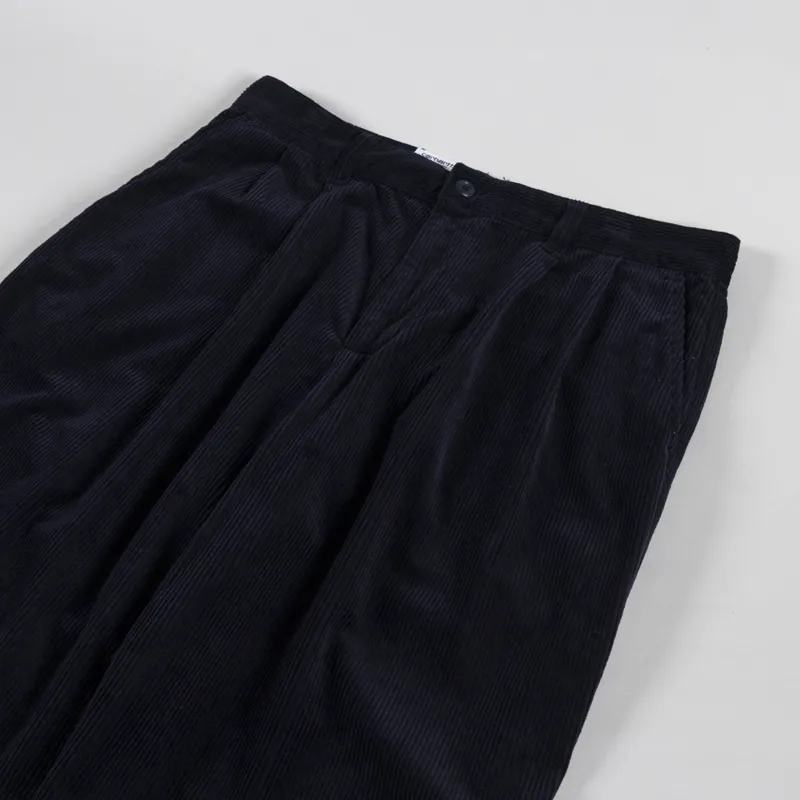 Carhartt WIP Evan Cord Pants Dark Navy Rinsed-4
