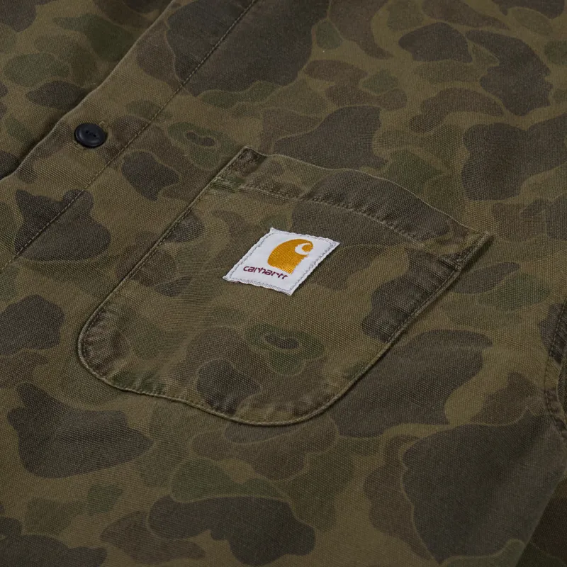 Carhartt WIP Duck Shirt Camo Duck Office Green -5