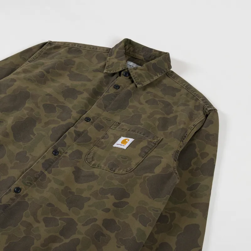 Carhartt WIP Duck Shirt Camo Duck Office Green -2