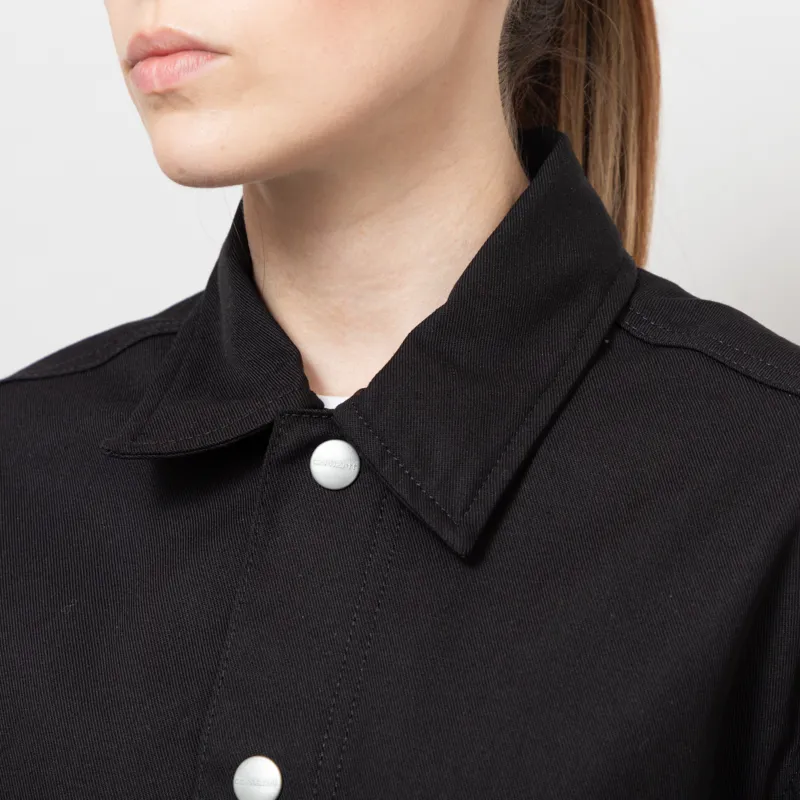 Carhartt WIP Womens Simple Shirt Jac Black Rigid-6