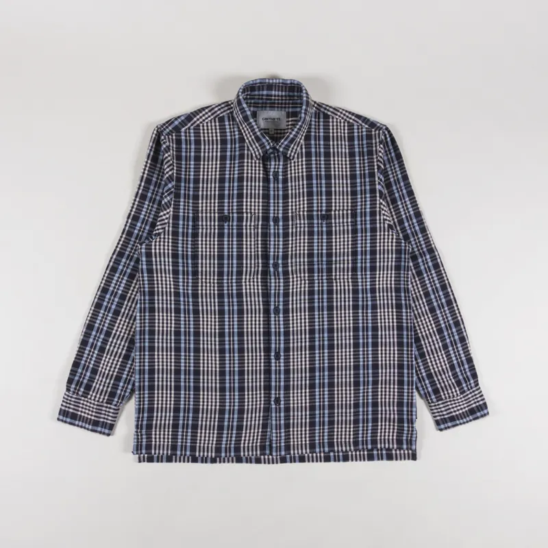 Carhartt WIP Mandlik Shirt Dark Navy Check