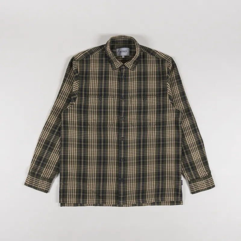 Carhartt WIP Mandlik Shirt Office Green Check