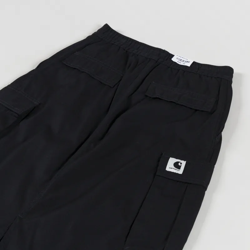 Carhartt WIP Womens Cargo Skirt Long Black Rinsed-7