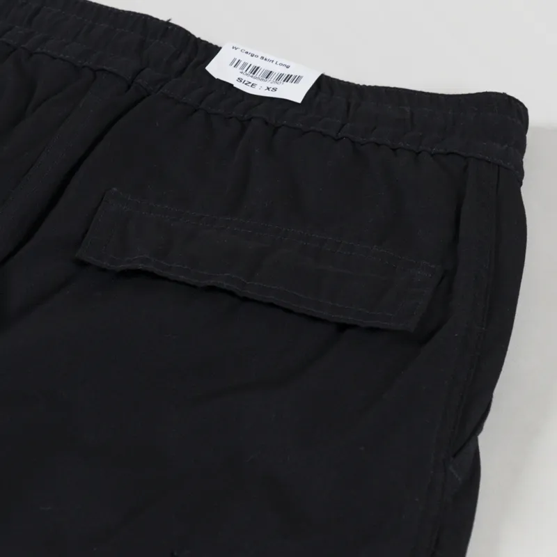 Carhartt WIP Womens Cargo Skirt Long Black Rinsed-8