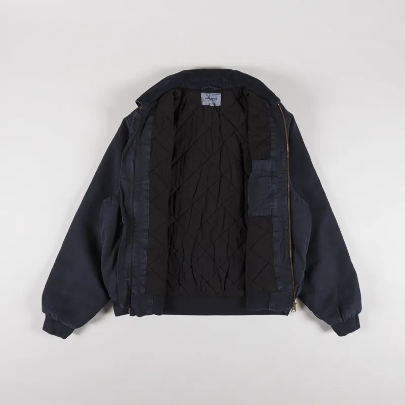 Carhartt WIP Mens Stanton Canvas Jacket Black Stone Dyed