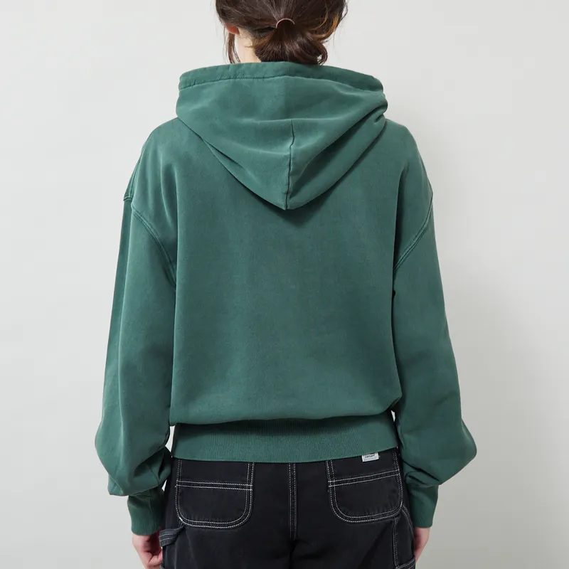 Carhartt WIP Womens Hooded Nelson Jacket Dark Scarab Garment Dyed-3