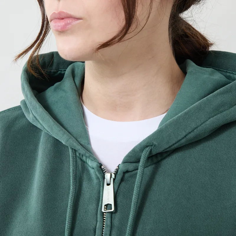 Carhartt WIP Womens Hooded Nelson Jacket Dark Scarab Garment Dyed-4