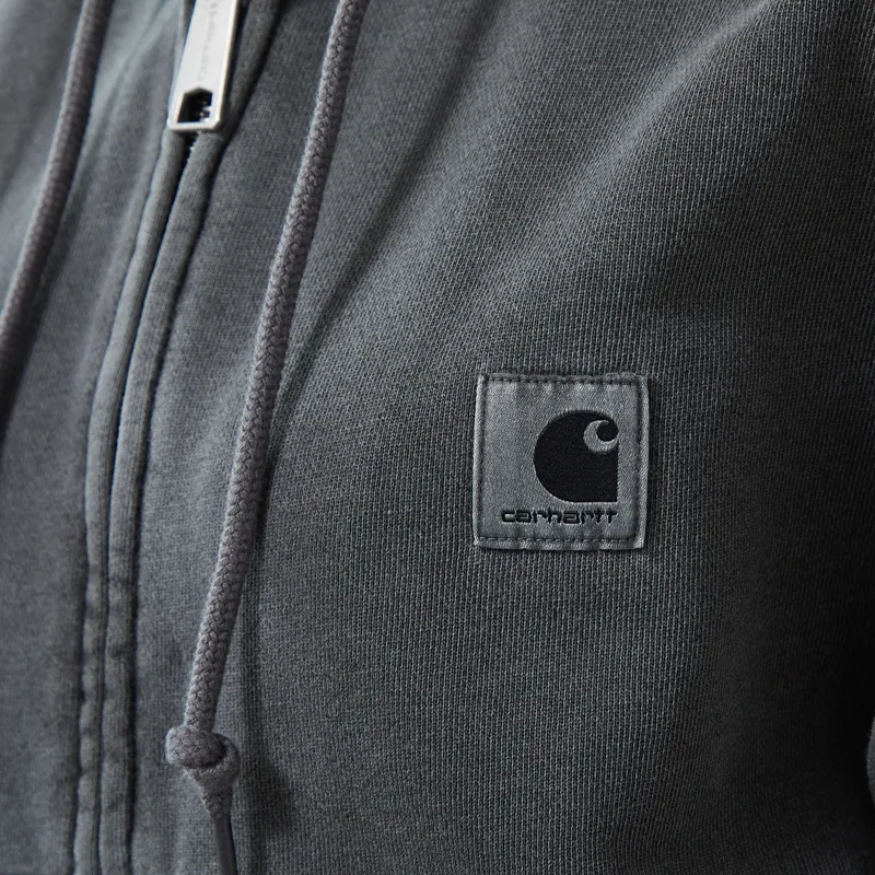 Carhartt WIP Womens Hooded Nelson Jacket Black Garment Dyed-5