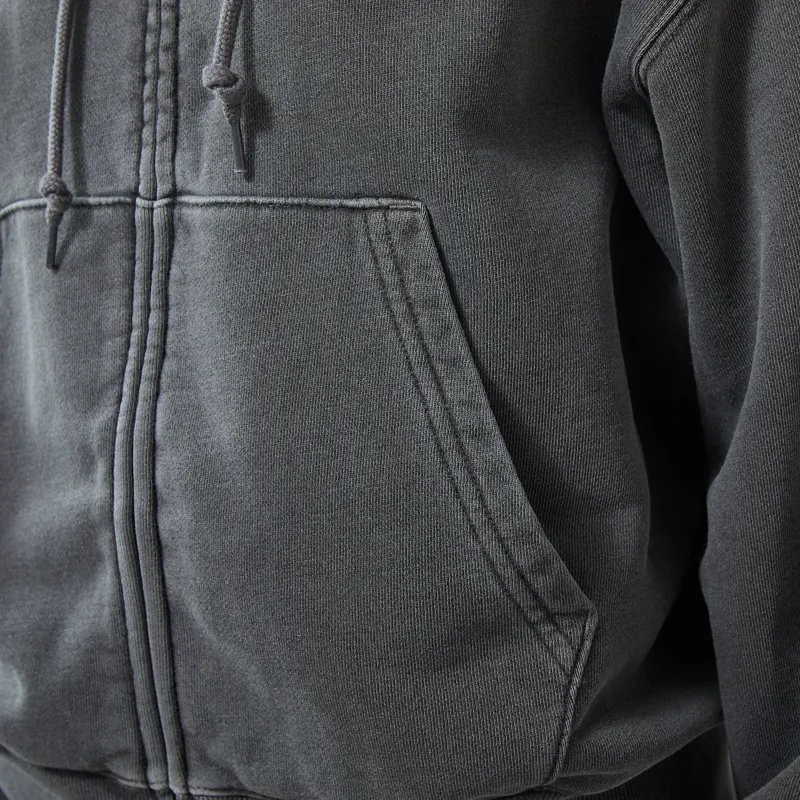 Carhartt WIP Womens Hooded Nelson Jacket Black Garment Dyed-6