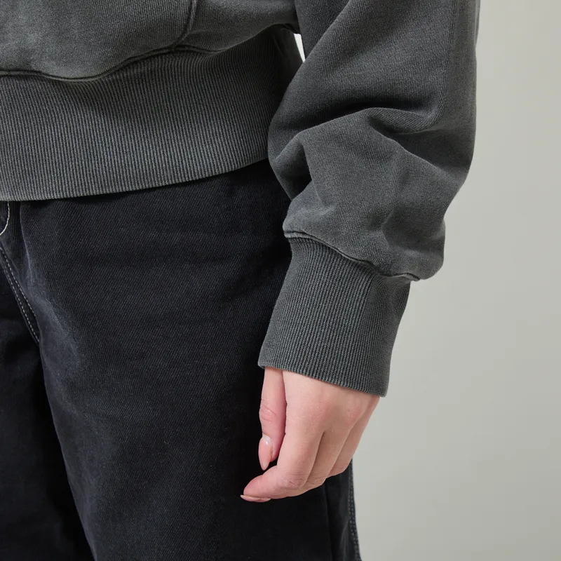 Carhartt WIP Womens Hooded Nelson Jacket Black Garment Dyed-7