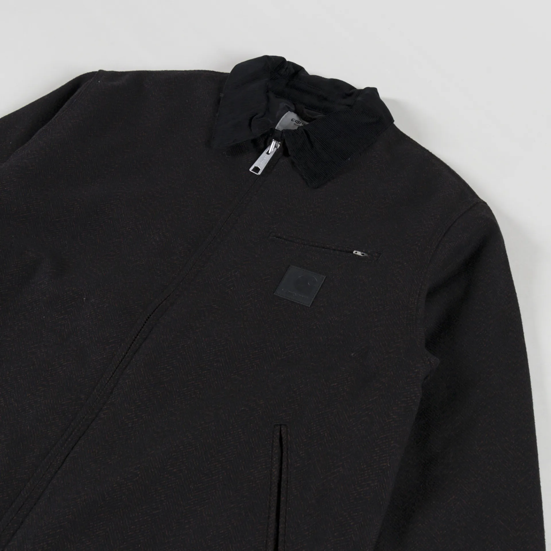 Carhartt WIP Mens Insulated Truman Wool Coat Chocolate Black
