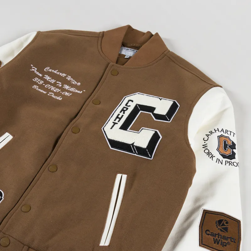 Carhartt WIP Brown Ducks Bomber Jacket Hamilton Brown Wax-3