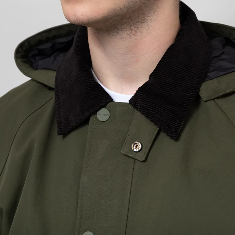 Carhartt WIP Clarton Jacket Office Green Black-6