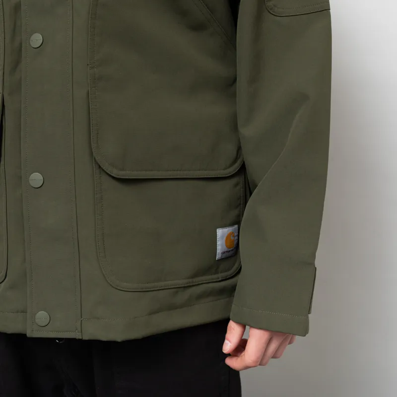 Carhartt WIP Clarton Jacket Office Green Black-11