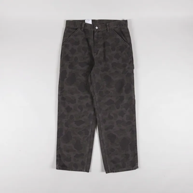 Carhartt WIP Duck Single Knee Pants Camo Green Porphyry-1