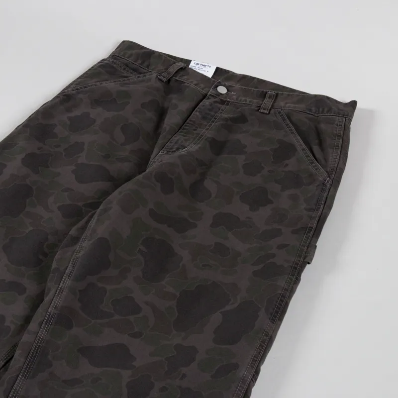 Carhartt WIP Duck Single Knee Pants Camo Green Porphyry-4